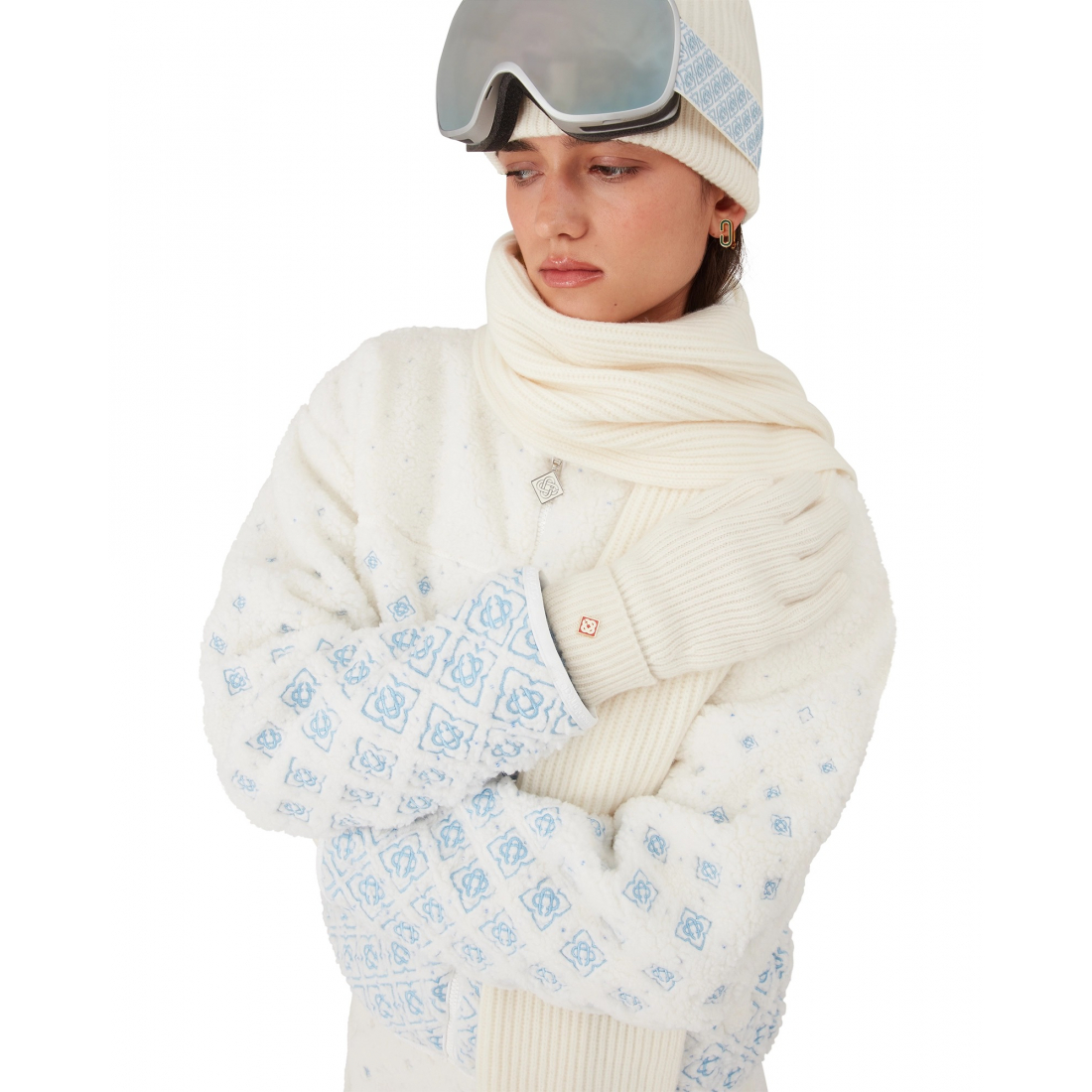 Écharpe en laine 'Rib Ski'