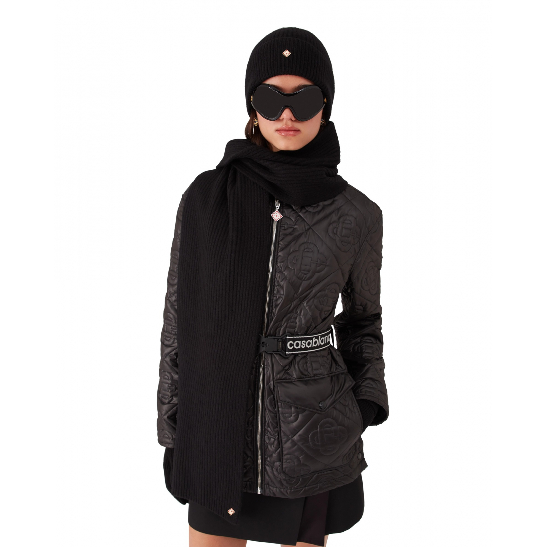 Écharpe en laine 'Rib Ski'