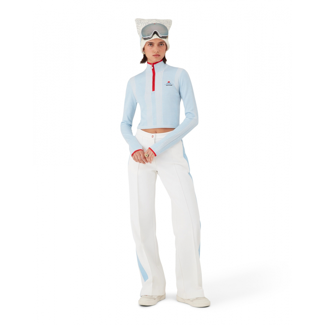 'Base Layer Ski' Crop Top für Damen