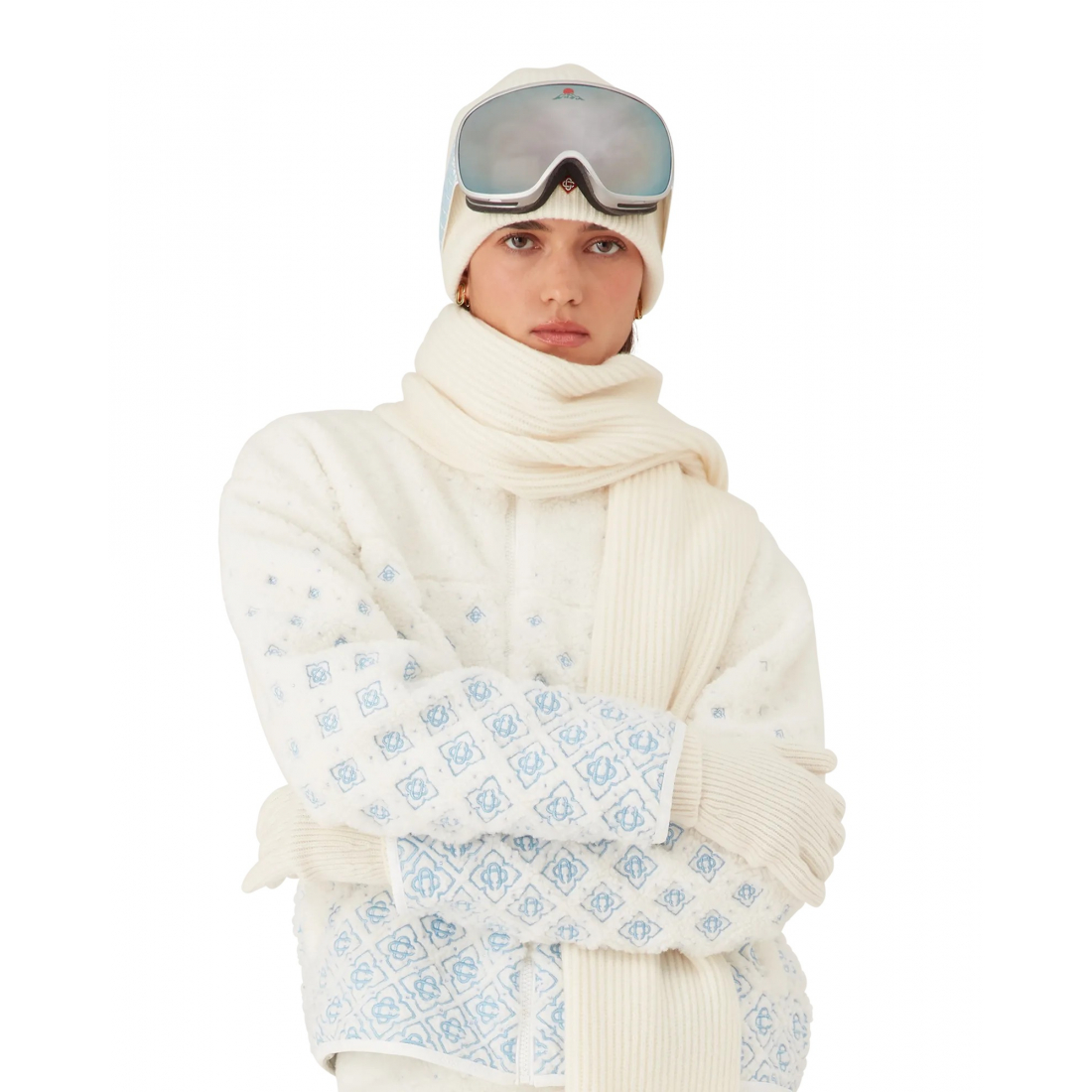 'Embroidered Gradient Monogram Cropped Ski' Jacke für Damen