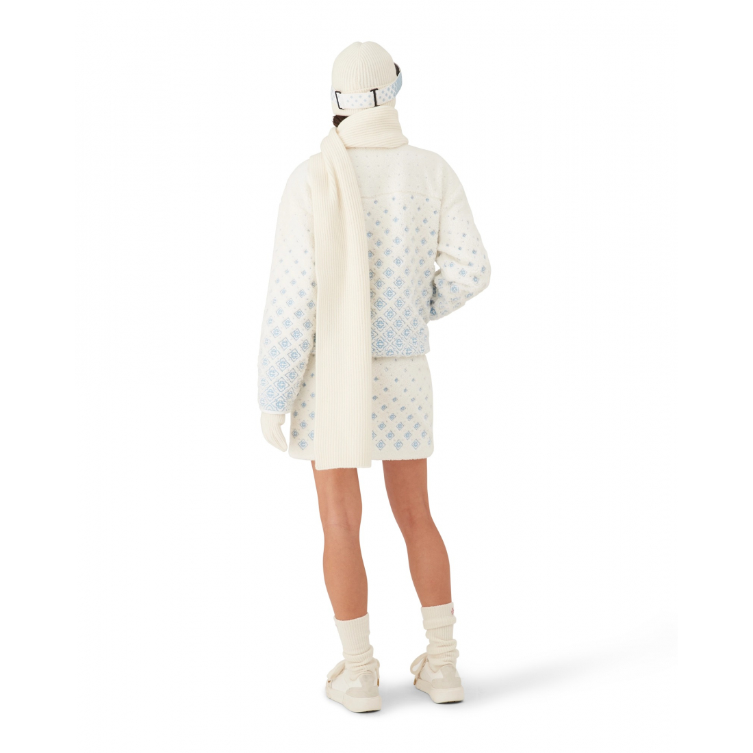 'Embroidered Gradient Monogram Cropped Ski' Jacke für Damen