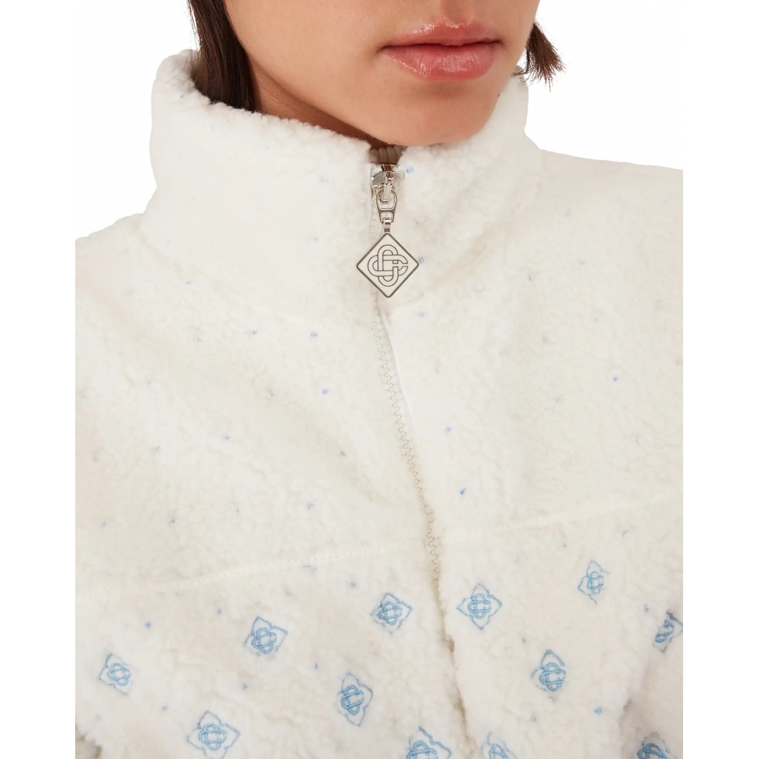 'Embroidered Gradient Monogram Cropped Ski' Jacke für Damen