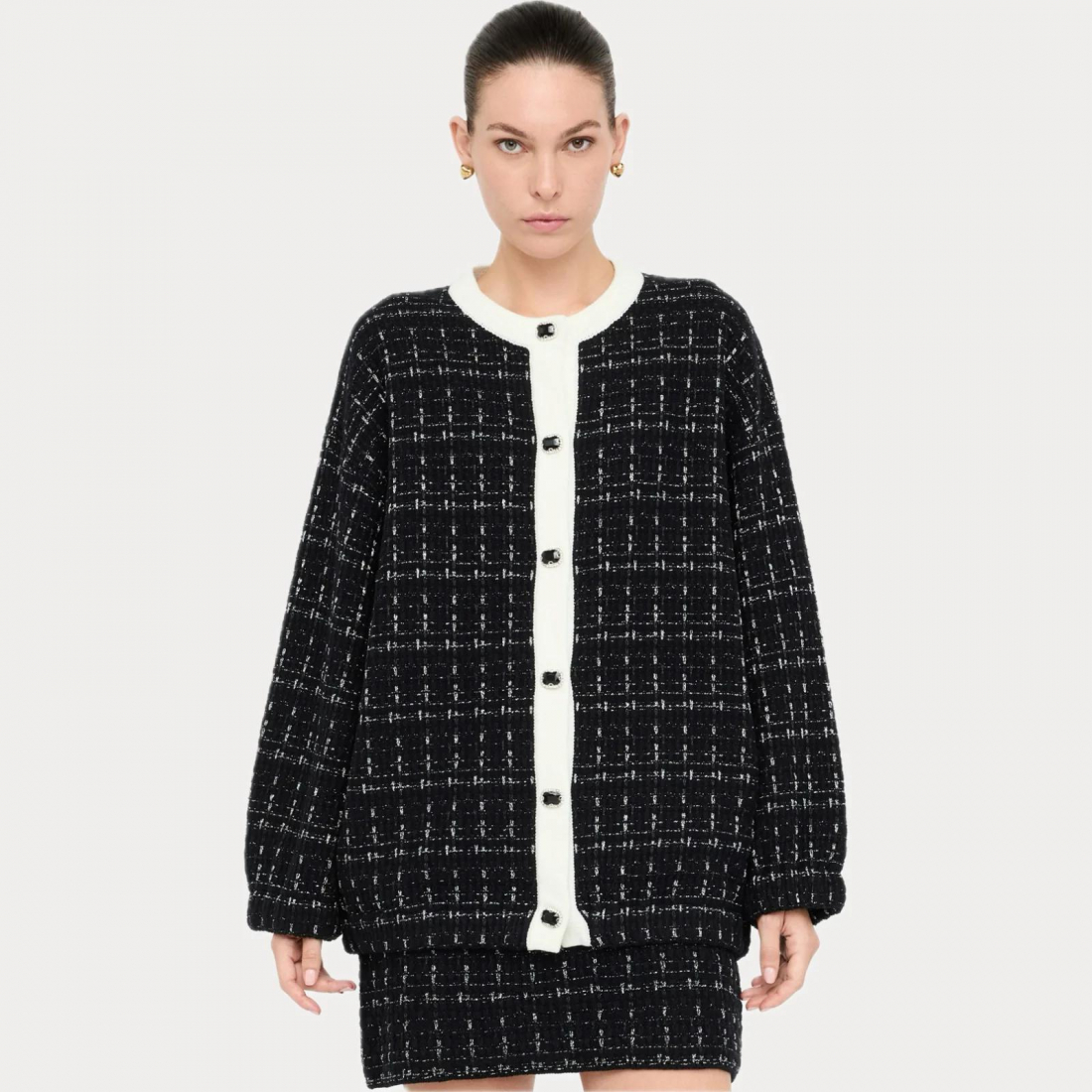 Manteau 'Jewel-Button Tweed' pour Femmes