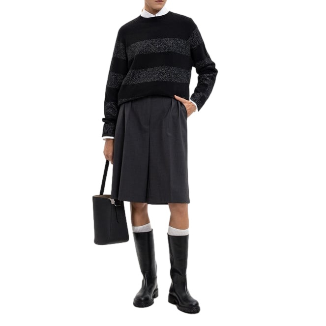 'Striped-Pattern' Pullover für Damen