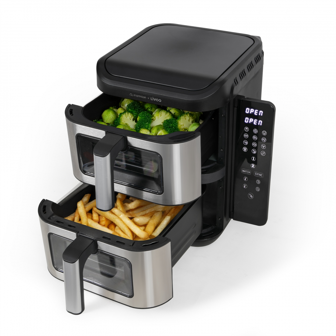x Marmiton Double Basket Air Fryer 11L