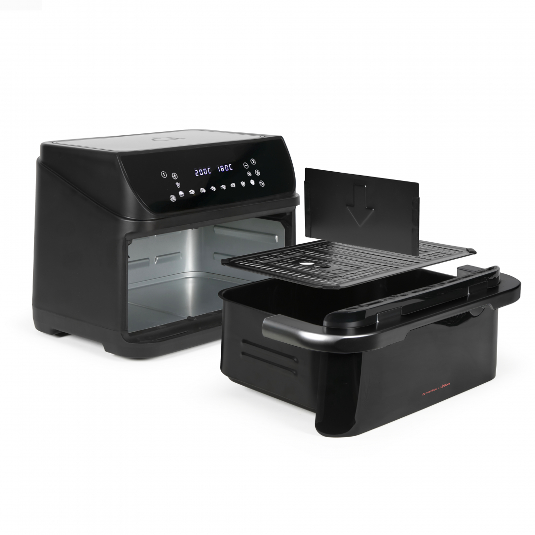 x Marmiton Heißluftfritteuse Mit Trenneinsatz, 10 L