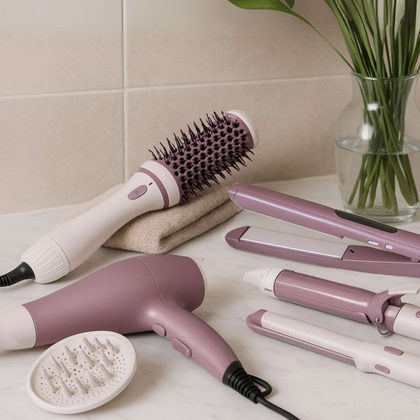 Hair Straightener And Curling Iron Set