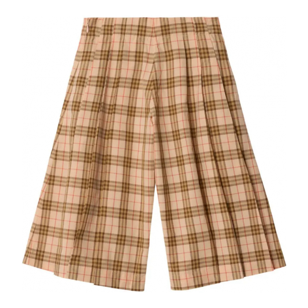 Girl's 'Check-Print' Culotte
