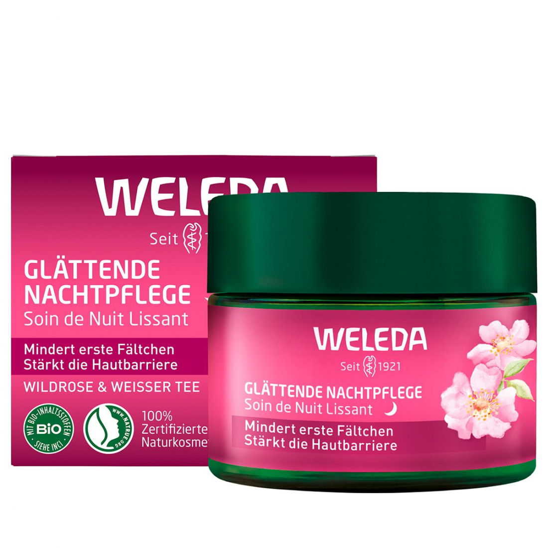 Soin de Nuit Lissant BIO Rose Musquée & Thé Blanc