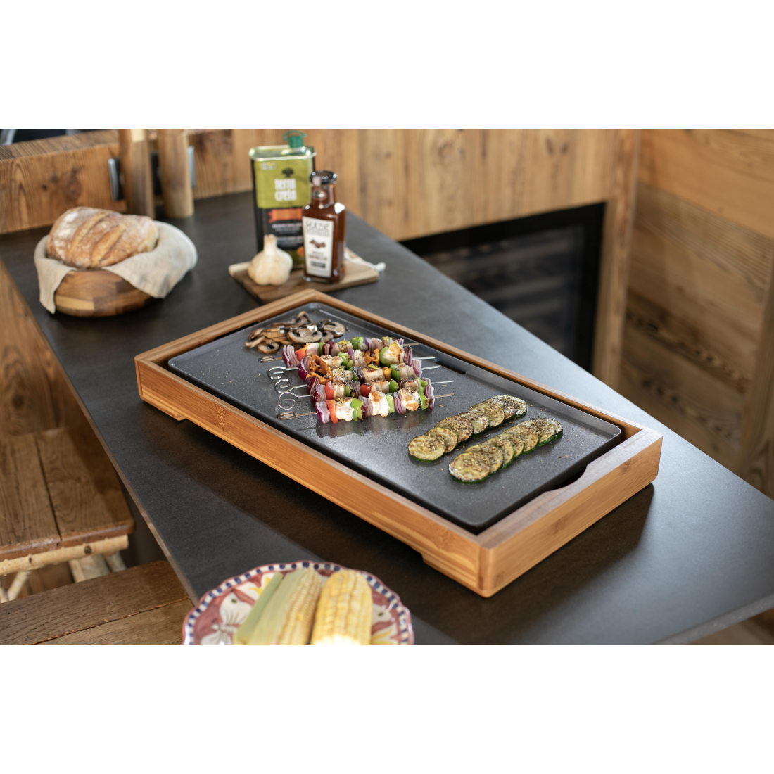 Bamboo Plancha With Ceramic Coating