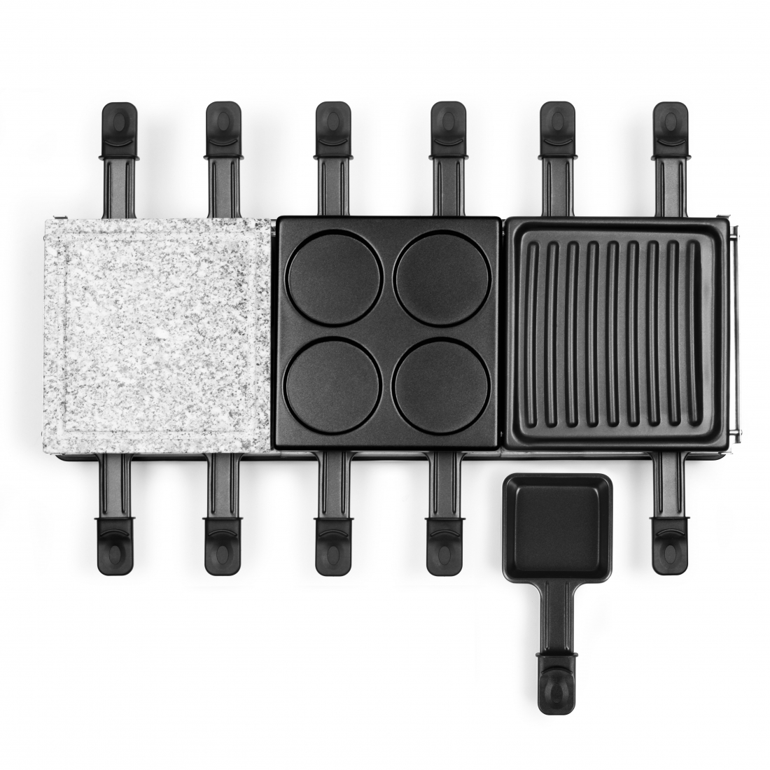 Raclette, Fondue And Crepe Maker For 12 People