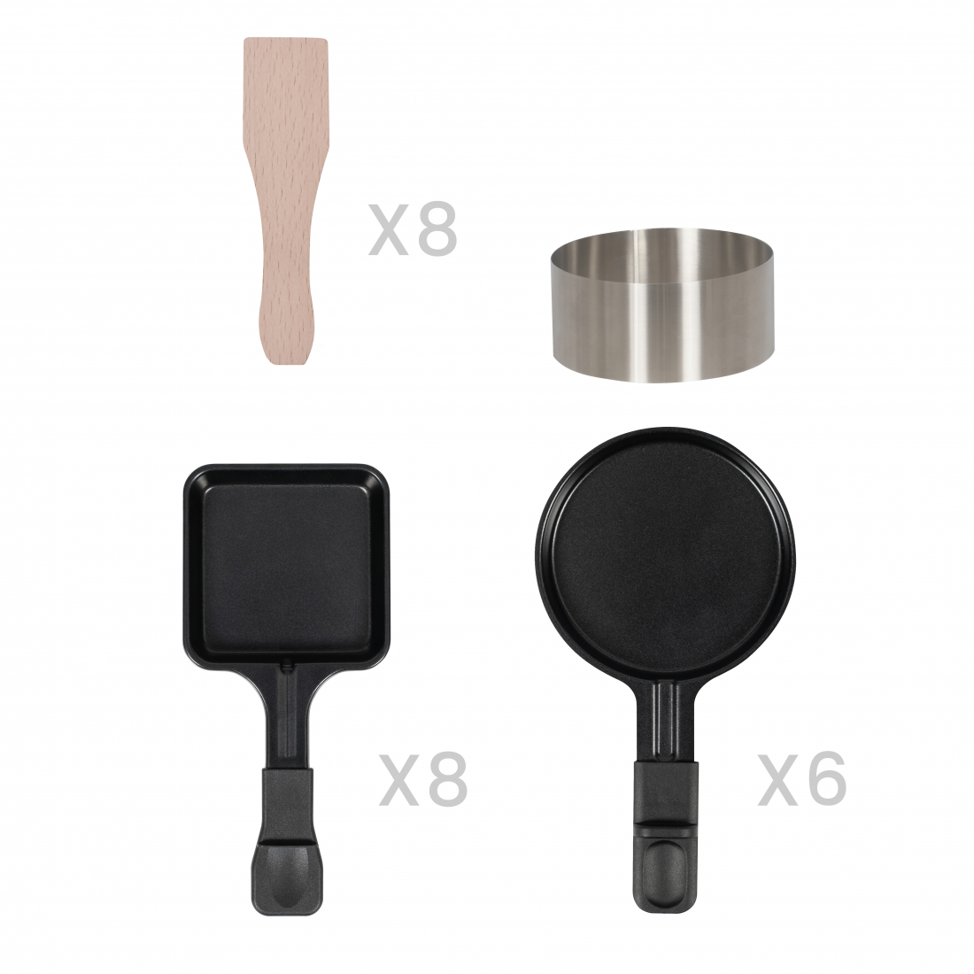 Raclette, Pizza And Crepe Machine For 8 People