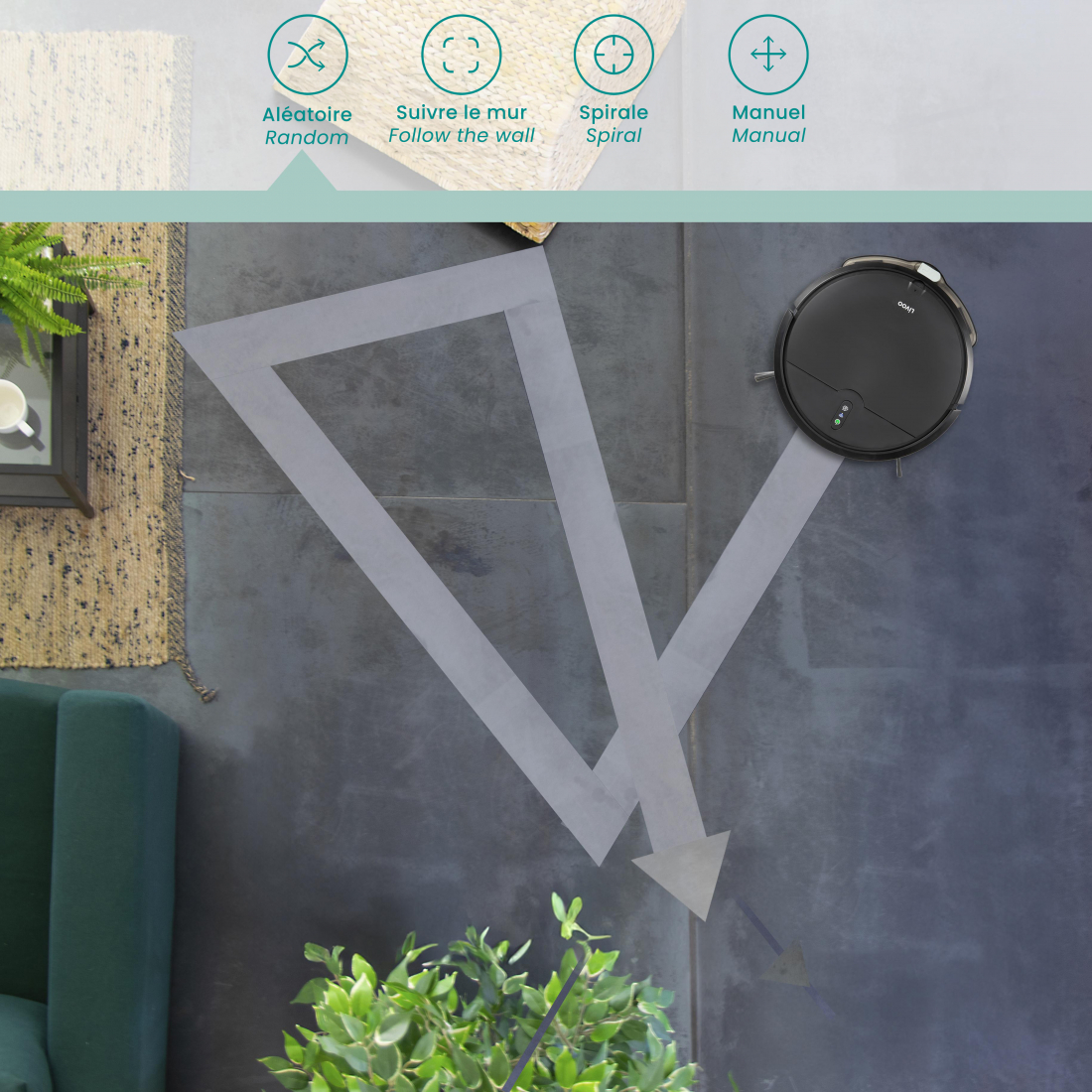 Wash'Up Connected Robot Vacuum Cleaner