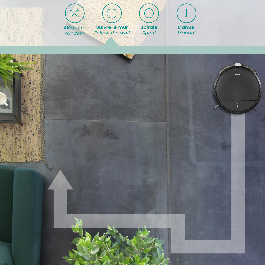 Wash'Up Connected Robot Vacuum Cleaner