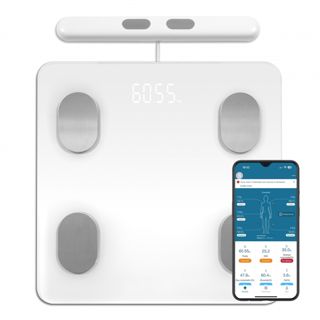 Pèse-personne impédancemètre connecté