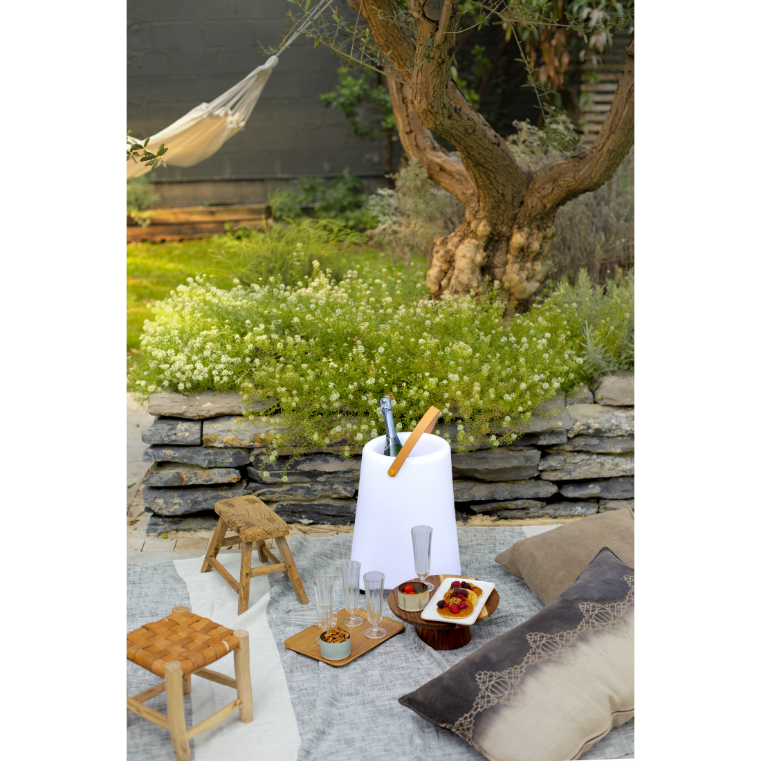 Seau à champagne lumineux