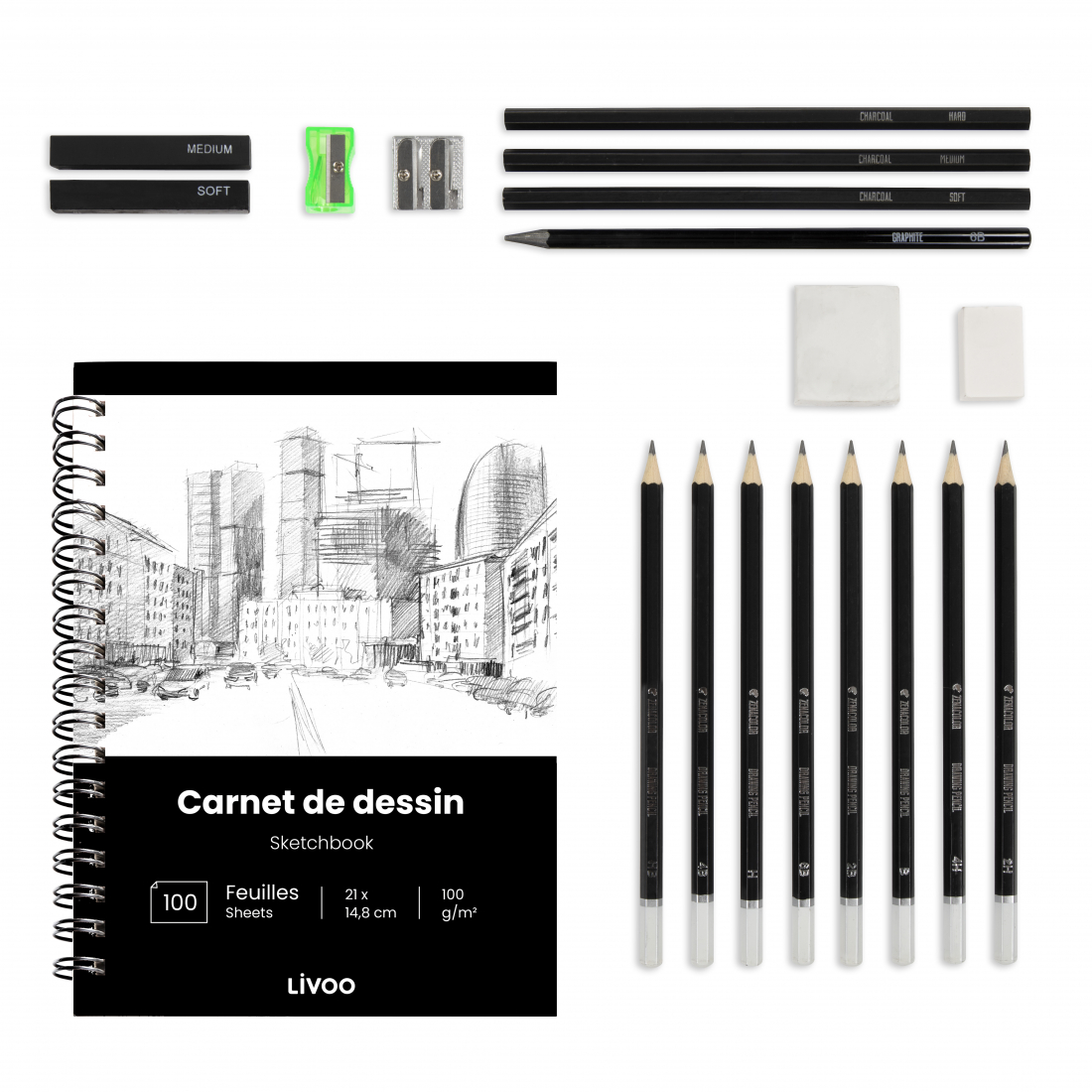 Drawing Kit 19 Accessories
