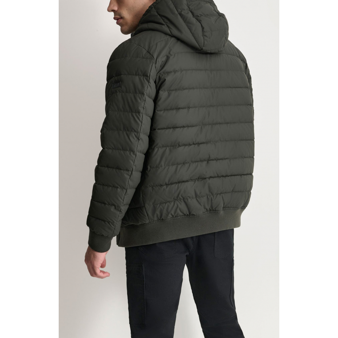 'Rubberized Front Zip' Pufferjacke für Herren