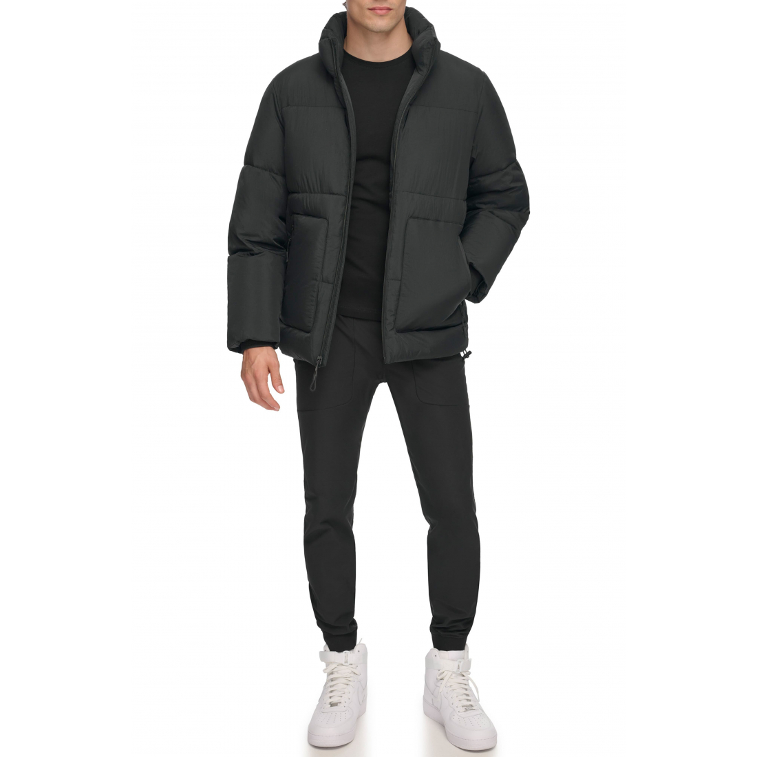 'Zip Front' Gesteppte Jacke für Herren