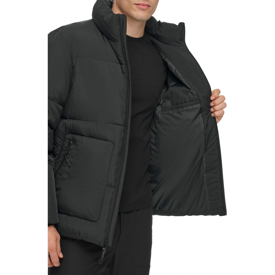 'Zip Front' Gesteppte Jacke für Herren