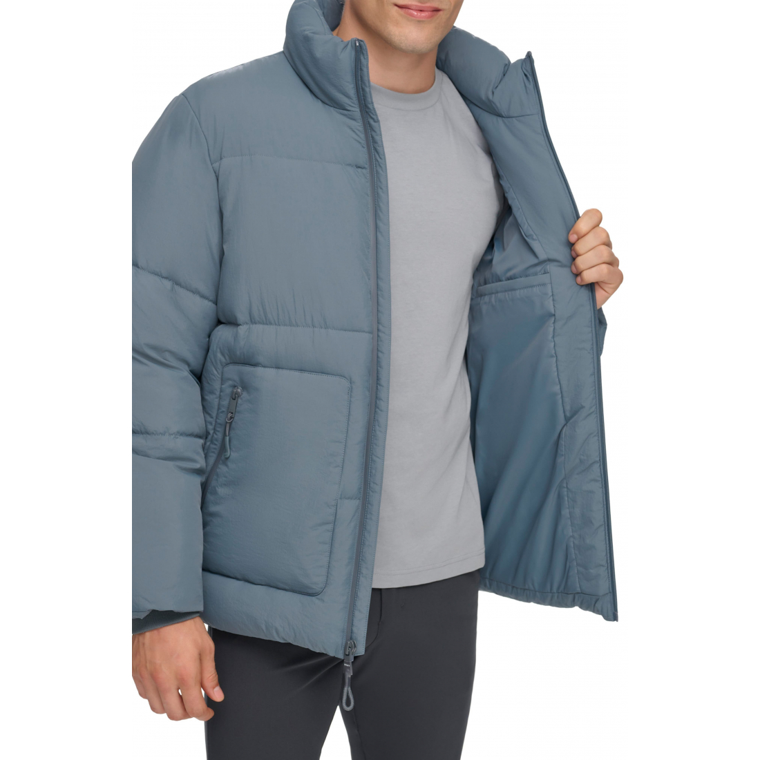 'Zip Front' Gesteppte Jacke für Herren