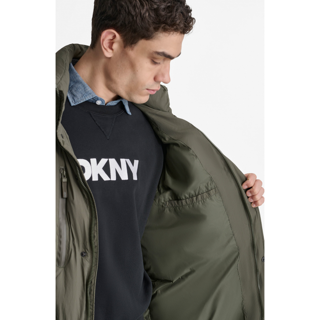 'Zip Front' Pufferjacke für Herren