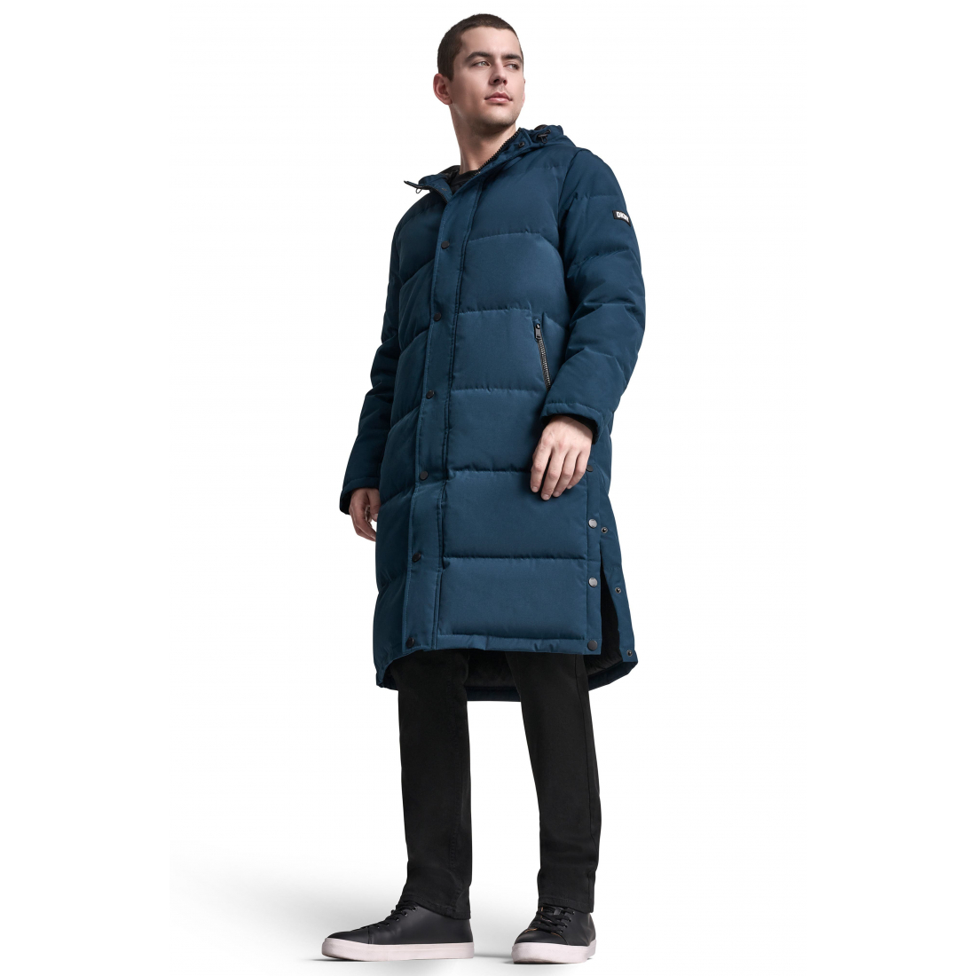 'Zip Front Longline' Pufferjacke für Herren