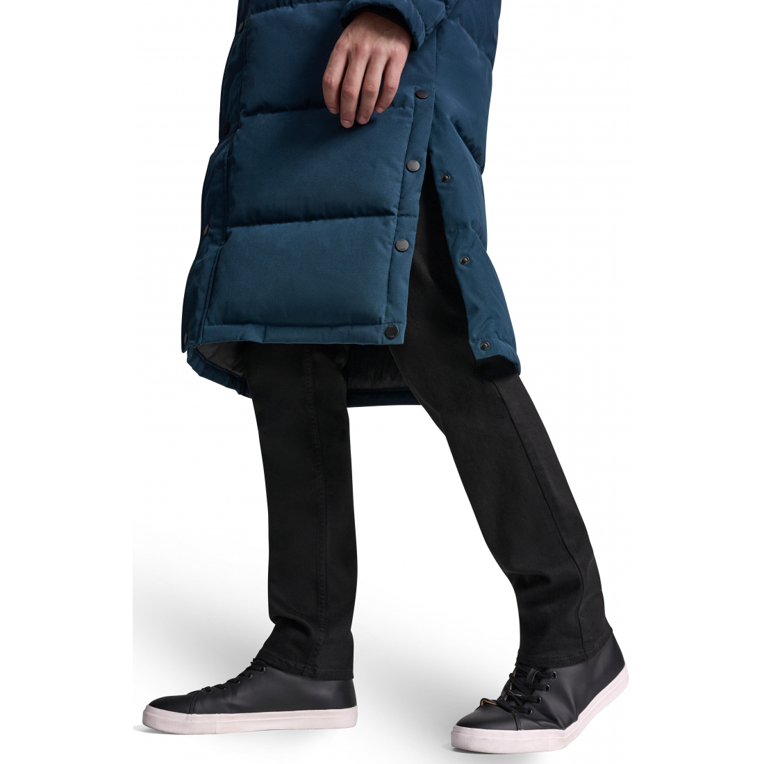 'Zip Front Longline' Pufferjacke für Herren