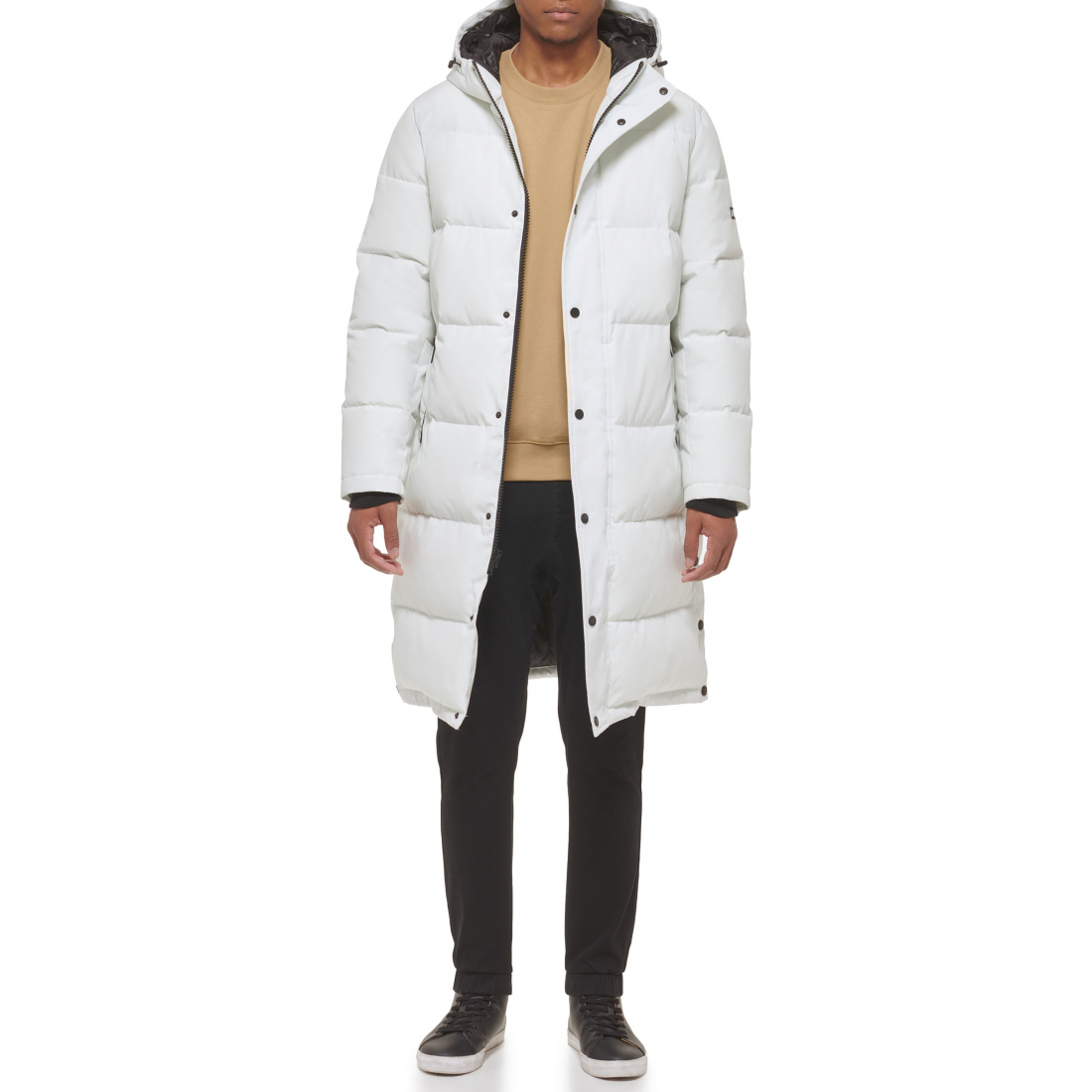 'Zip Front Longline' Pufferjacke für Herren