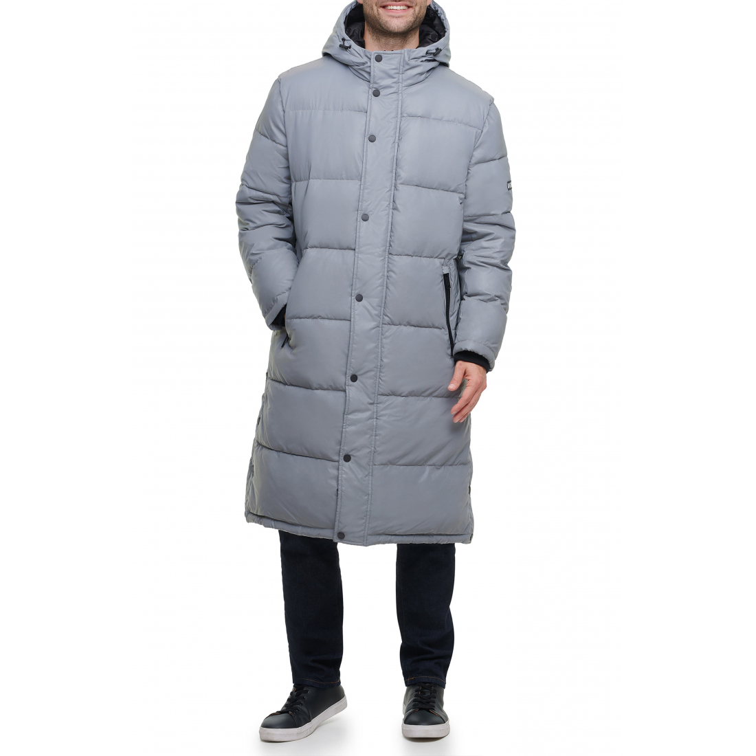 'Zip Front Longline' Pufferjacke für Herren