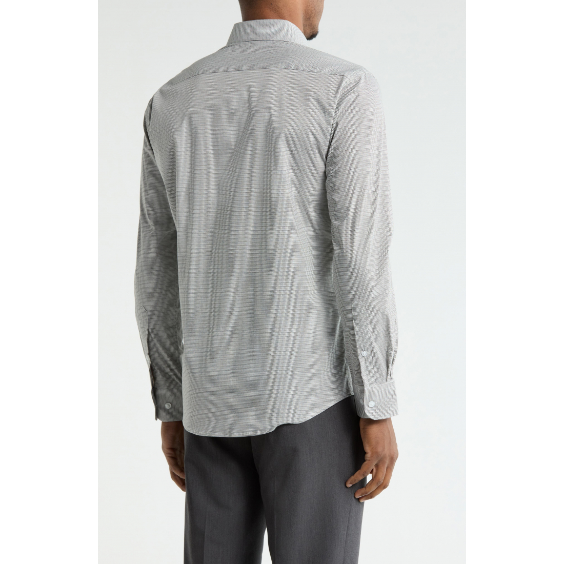 Men's 'Slim Fit Geometric Print Stretch Dress' Shirt