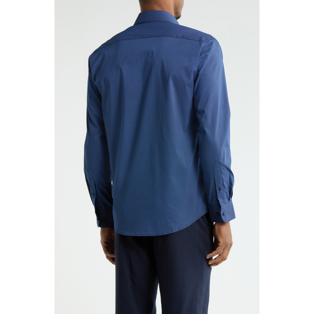 Chemise 'Slim Fit Mini Dot Print Stretch Dress' pour Hommes