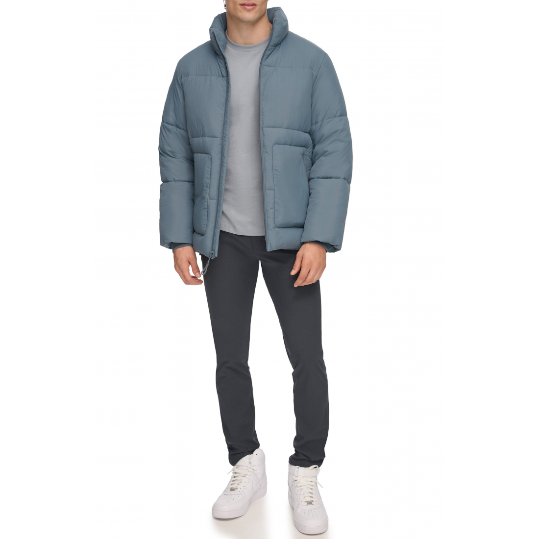 'Zip Front' Gesteppte Jacke für Herren