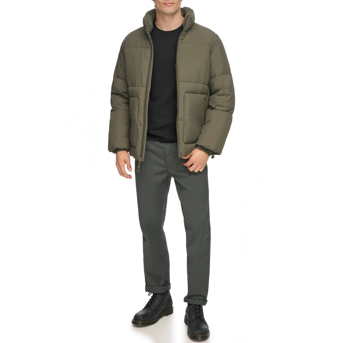 'Zip Front' Gesteppte Jacke für Herren