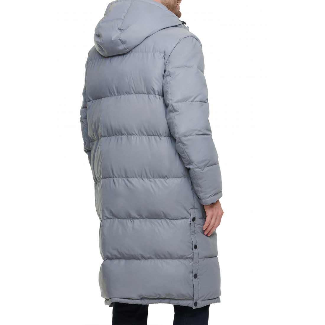 'Zip Front Longline' Pufferjacke für Herren