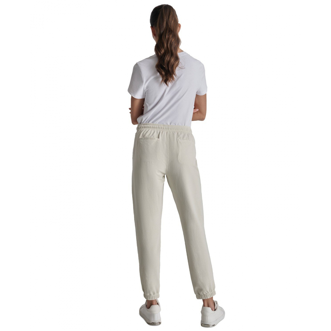 Jogging 'Cotton-Blend Tie-Waist' pour Femmes