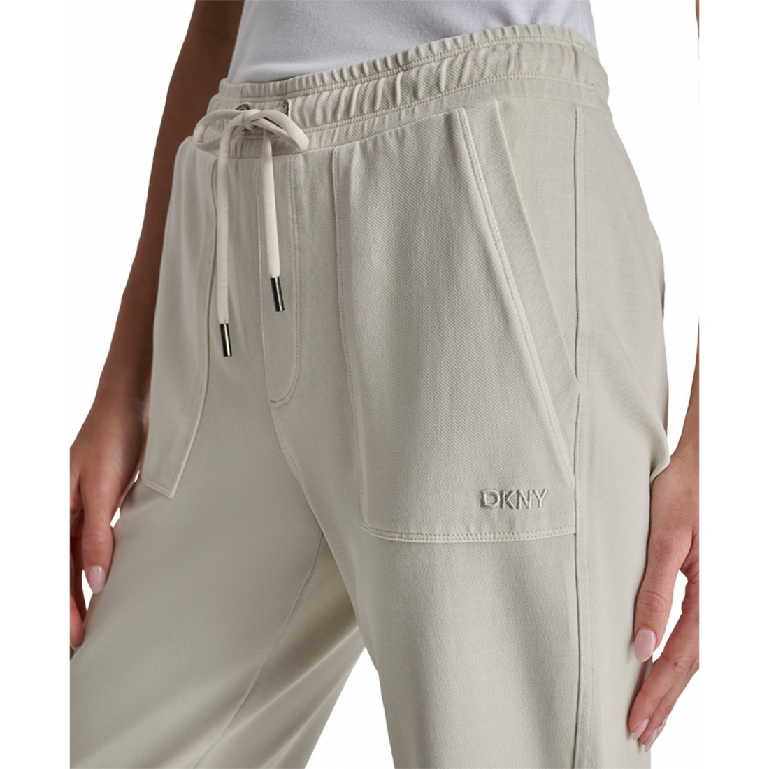 Jogging 'Cotton-Blend Tie-Waist' pour Femmes