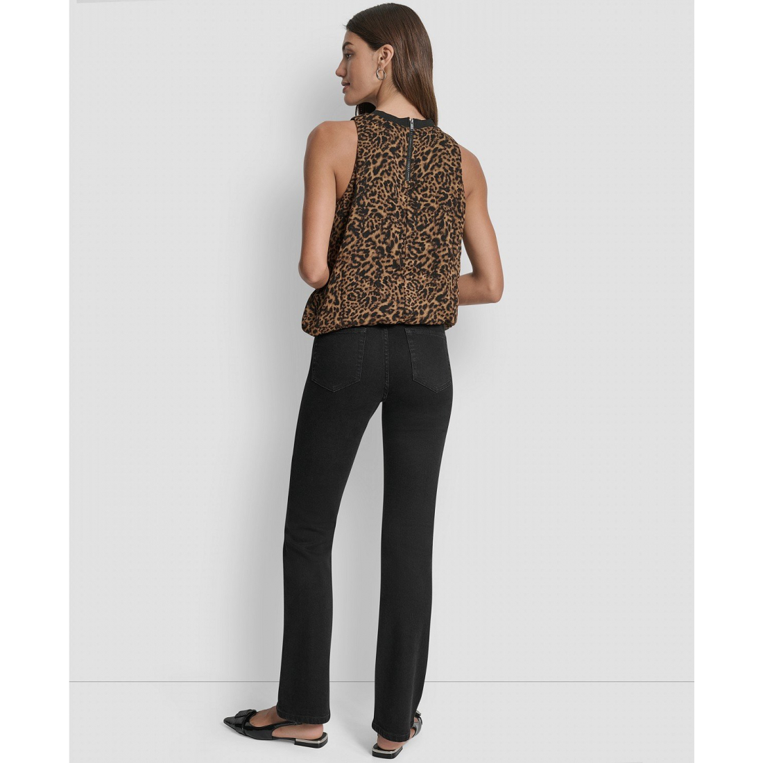 Haut sans manches 'Printed Bubble-Hem' pour Femmes