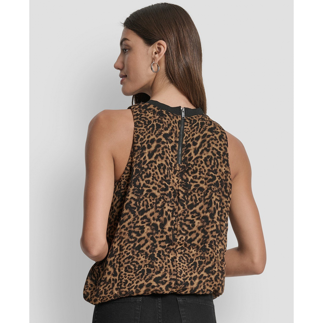 Haut sans manches 'Printed Bubble-Hem' pour Femmes