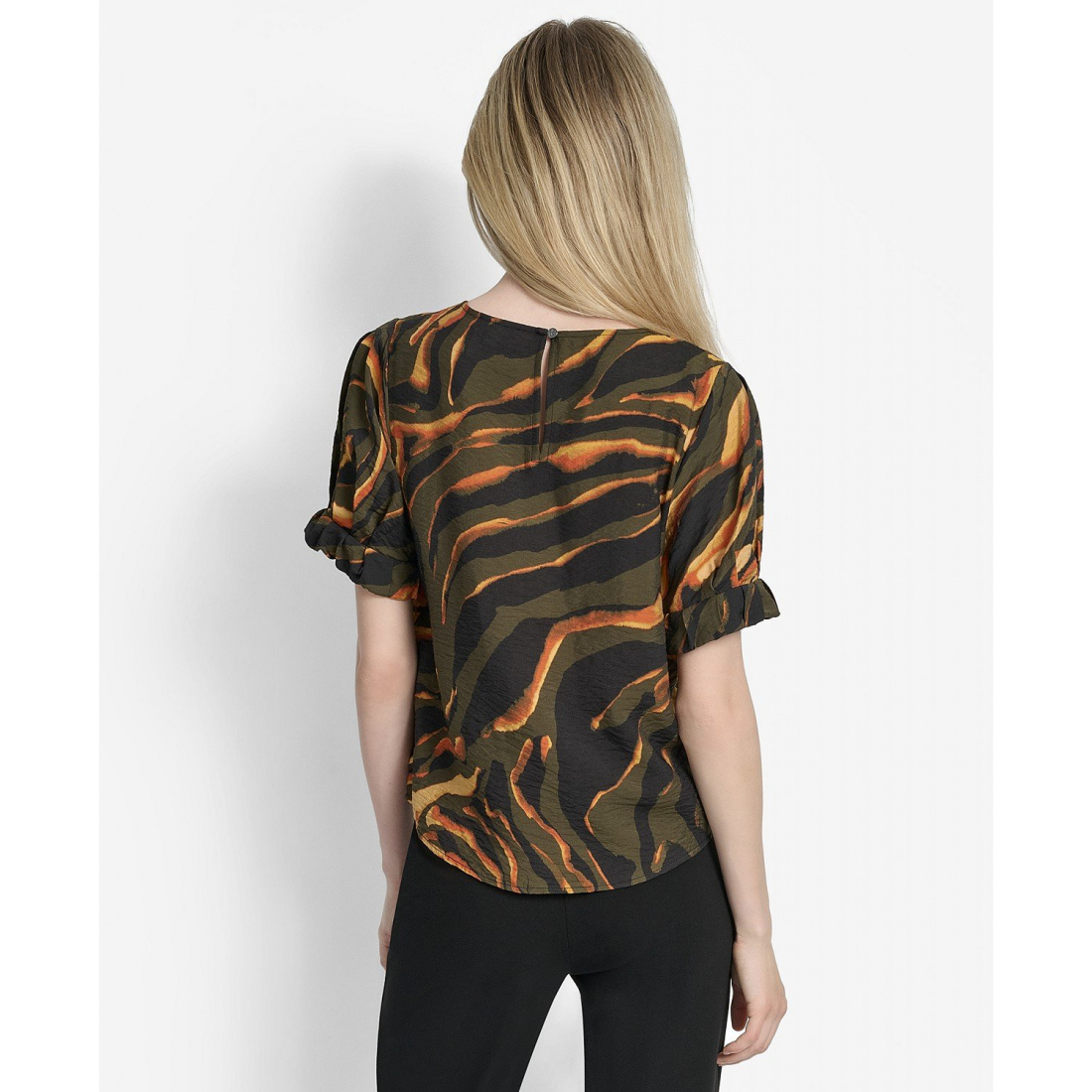 Blouse à manches courtes 'Printed Voile' pour Femmes