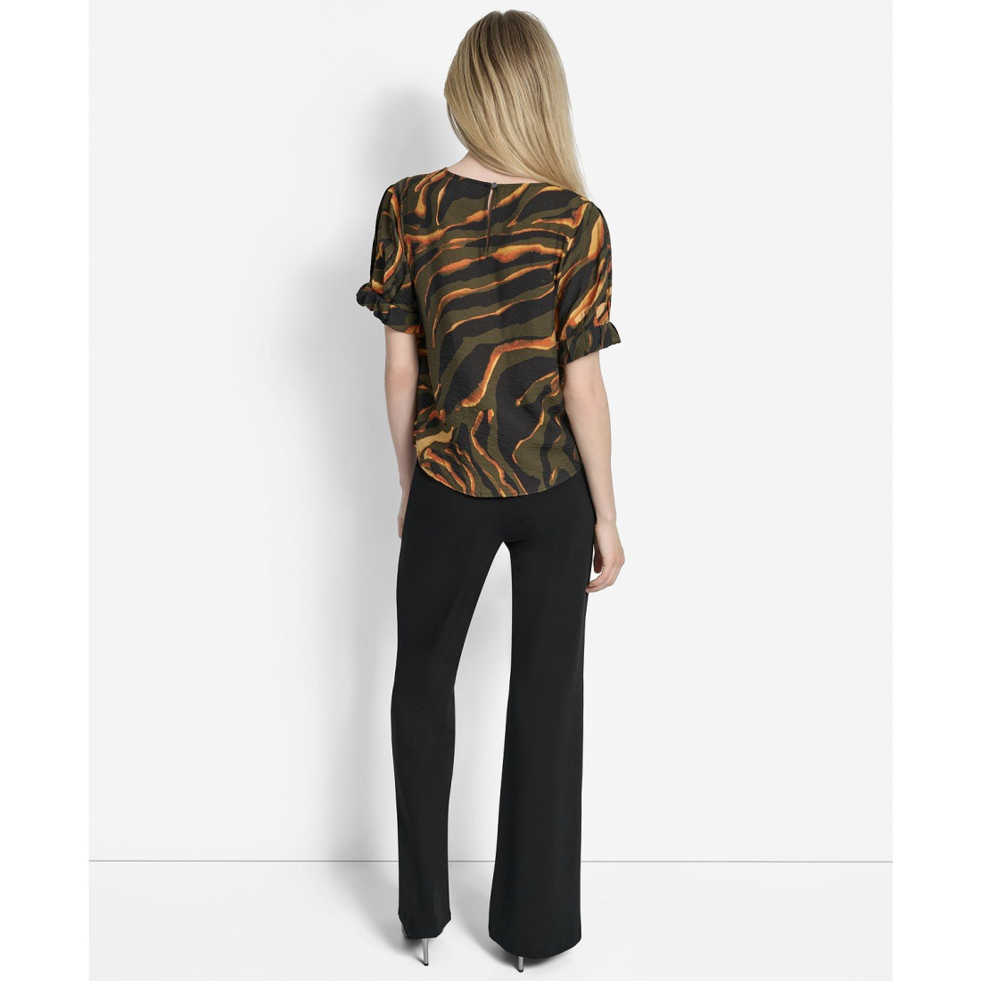 Blouse à manches courtes 'Printed Voile' pour Femmes