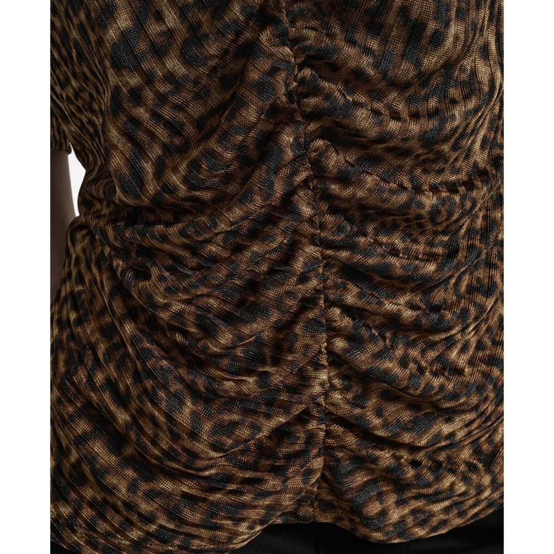 Top à manches 3/4 'Printed Puff-Sleeve Ruched' pour Femmes