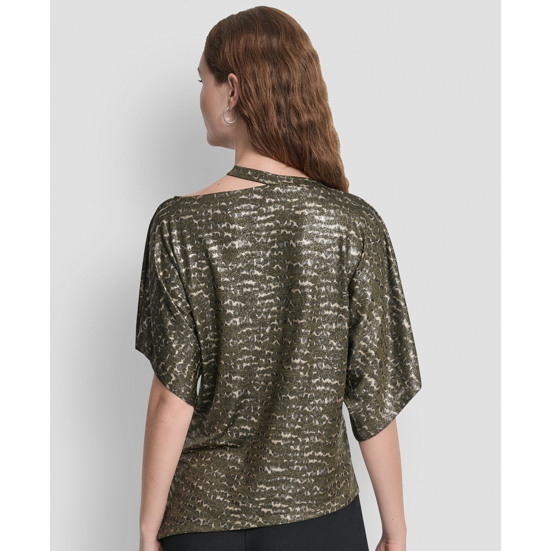Top à manches courtes 'Cut Foil Printed' pour Femmes