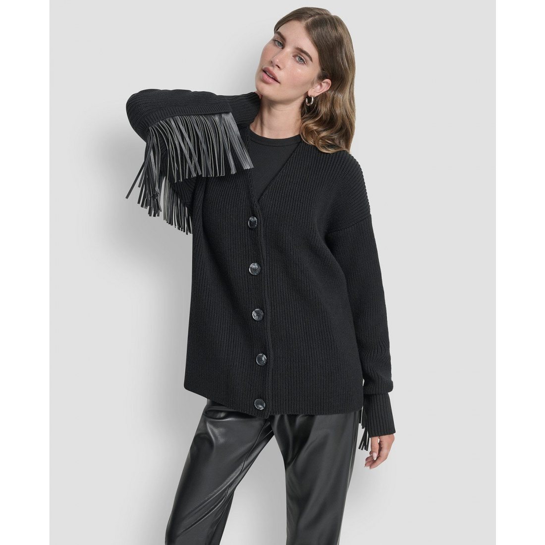 Cardigan 'Fringe Long Sleeve' pour Femmes