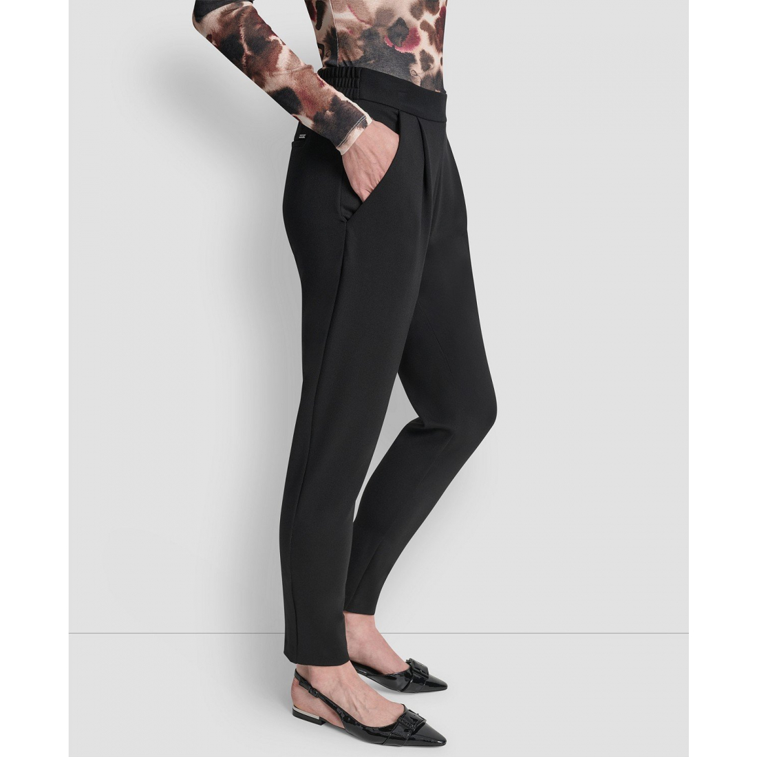 Women's 'Double Pleated Ponte Mid Rise' Trousers