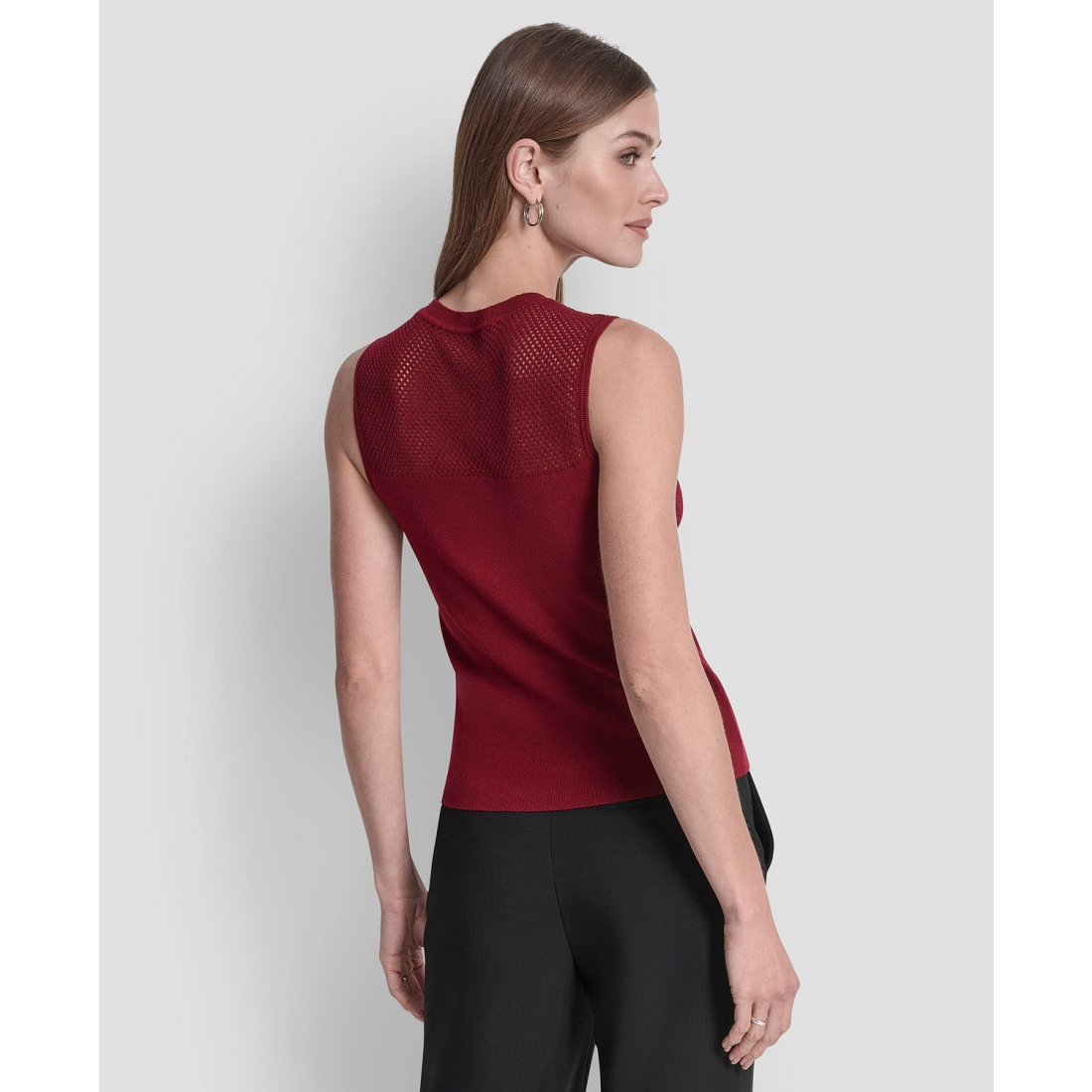 Top à manches courtes 'Mesh Yoke' pour Femmes