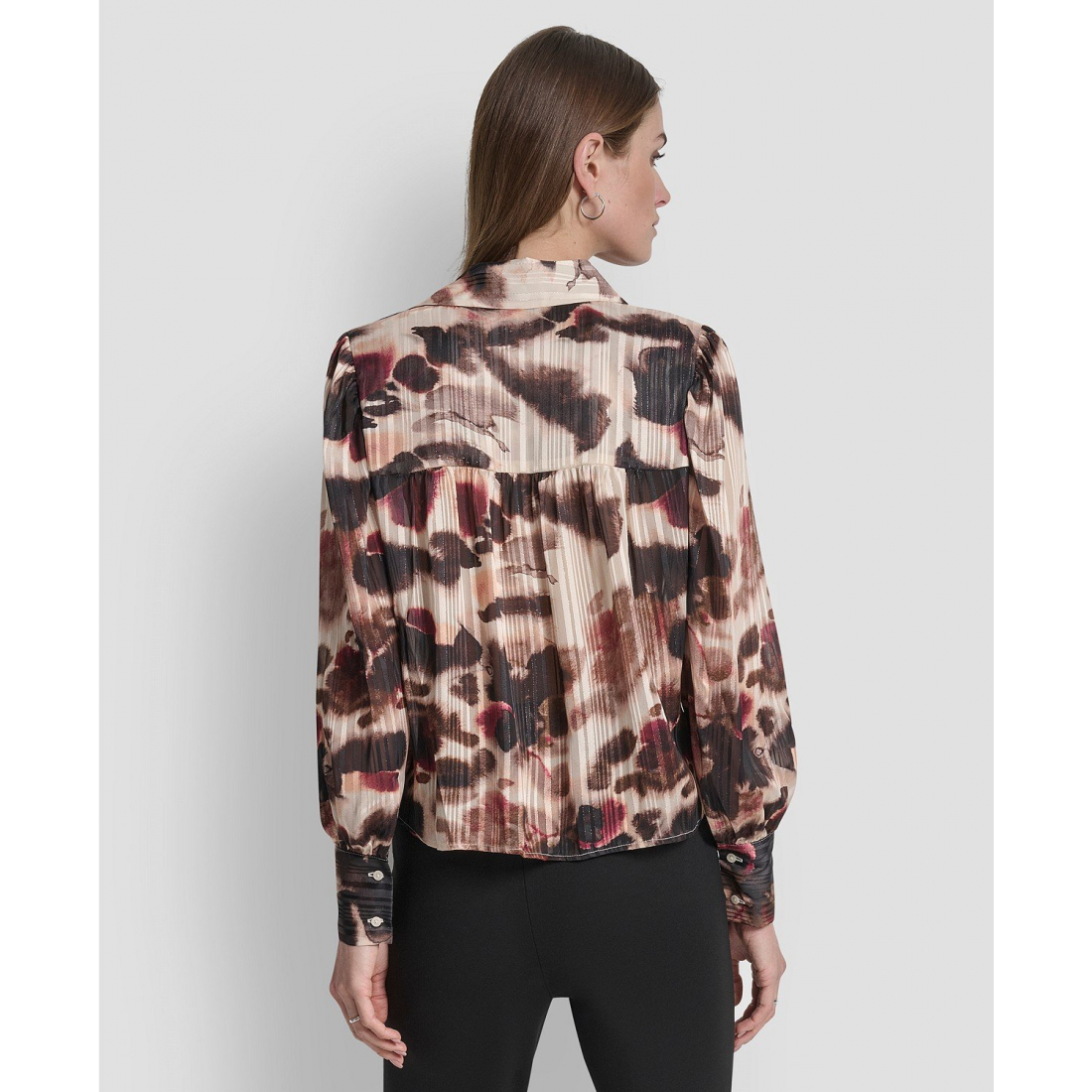 Blouse à manches longues 'Covered Placket Balloon' pour Femmes