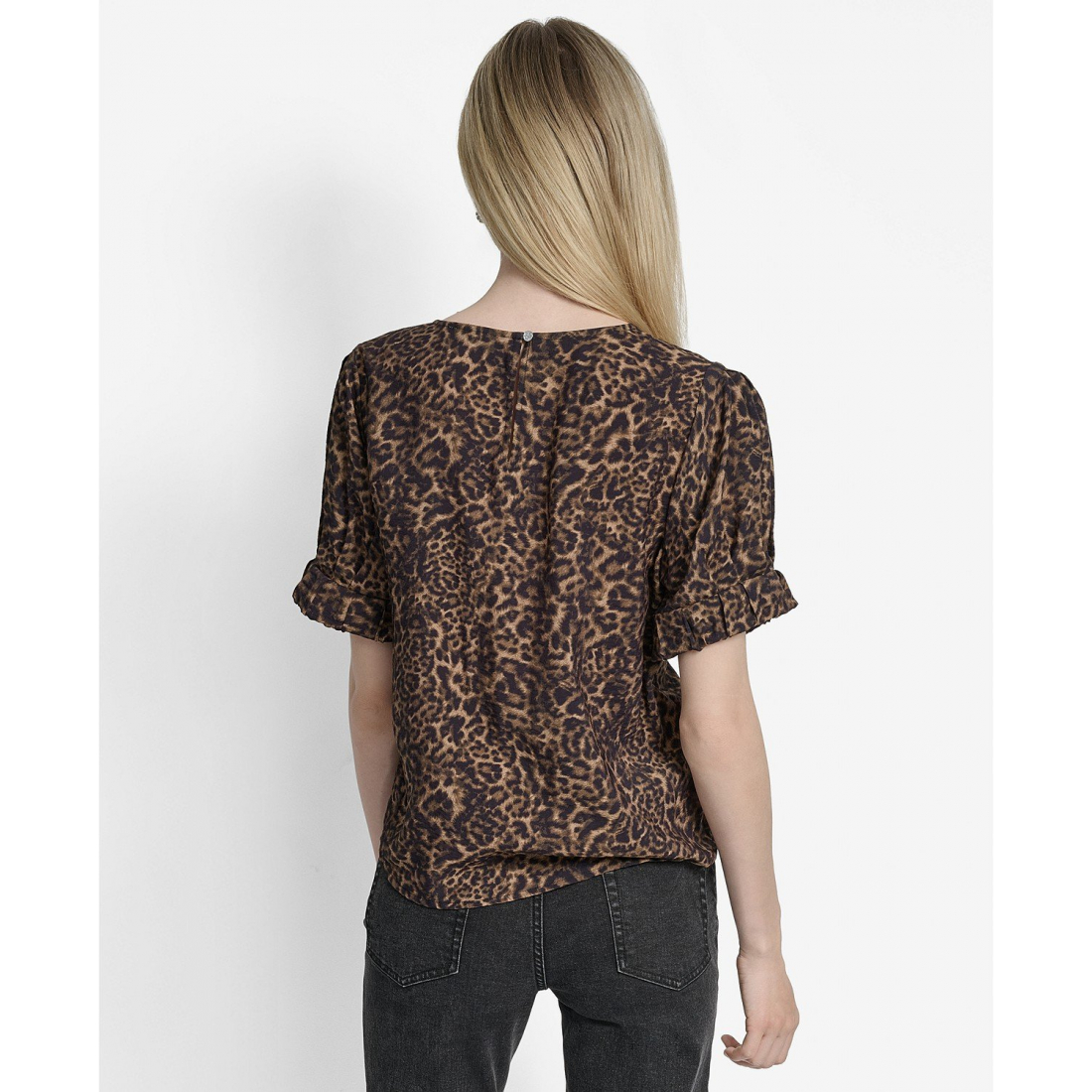 Blouse à manches courtes 'Printed Voile' pour Femmes