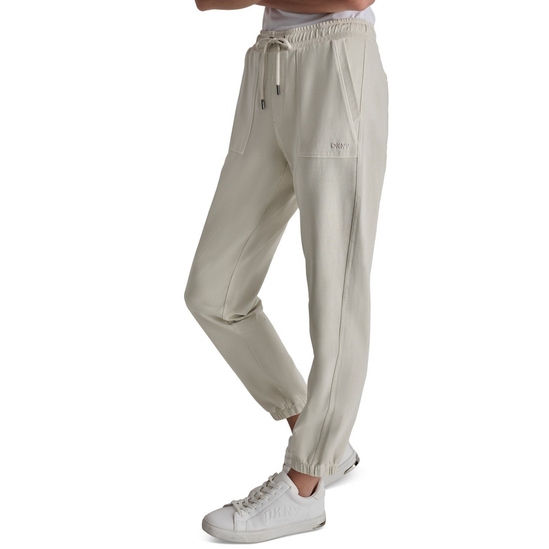 Jogging 'Cotton-Blend Tie-Waist' pour Femmes