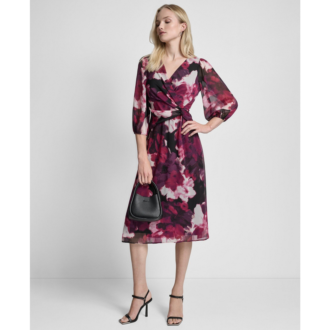 Robe ajustée et évasée '3/4 Sleeve' pour Femmes